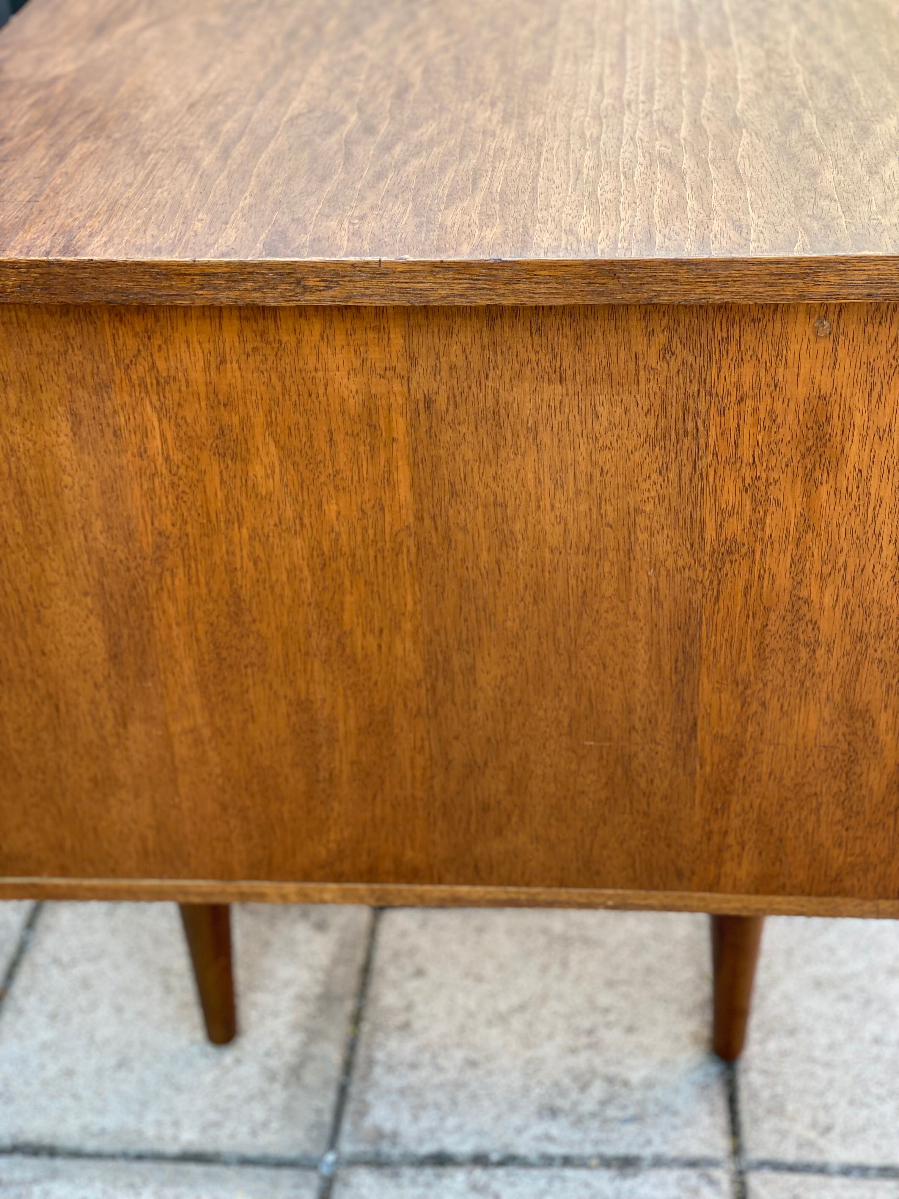 Vintage mid century modern oak desk
