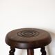 Twisted solid wood stool