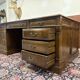 Large Classic English Oak Desk Partnerdesk