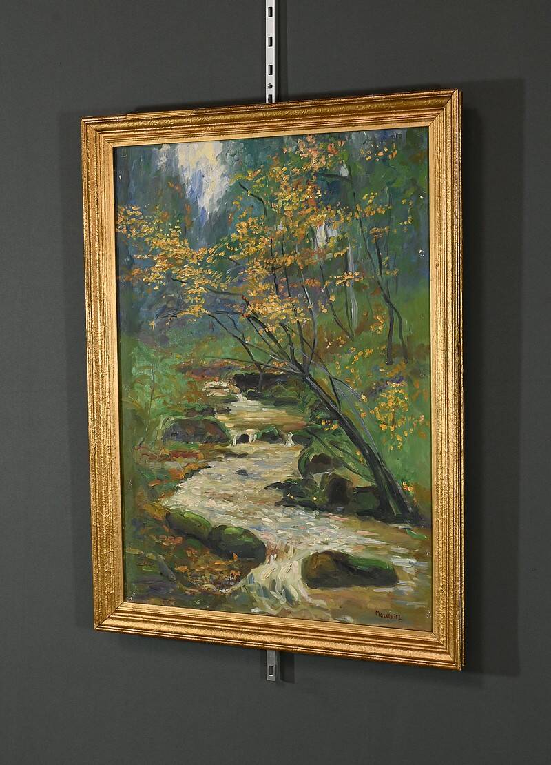 Oil on Canvas "Stream in the Forest", signed A. Markowicz – Early 20th century