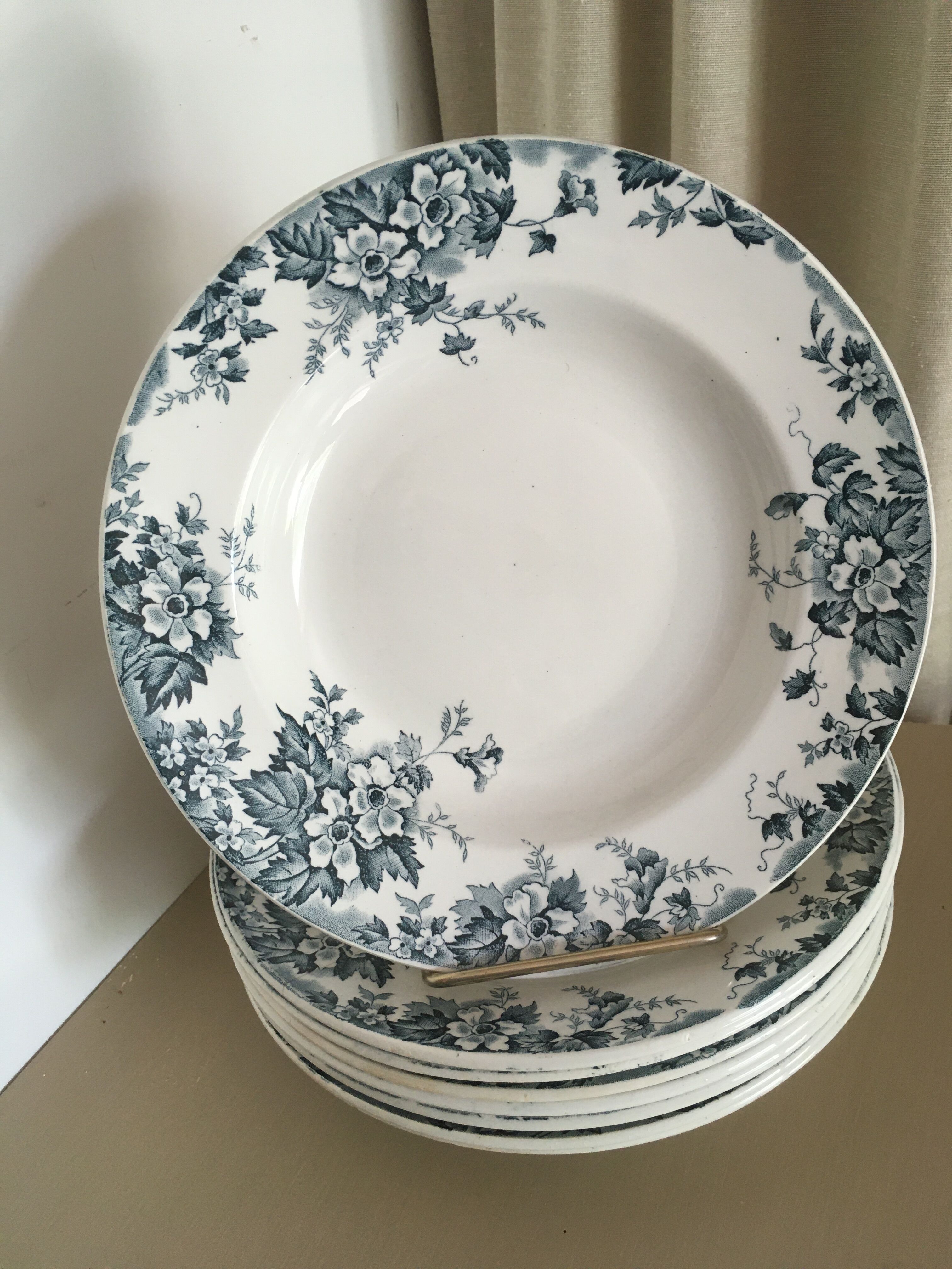 8 hollow plates st Amand and Hamage model Marie Louise