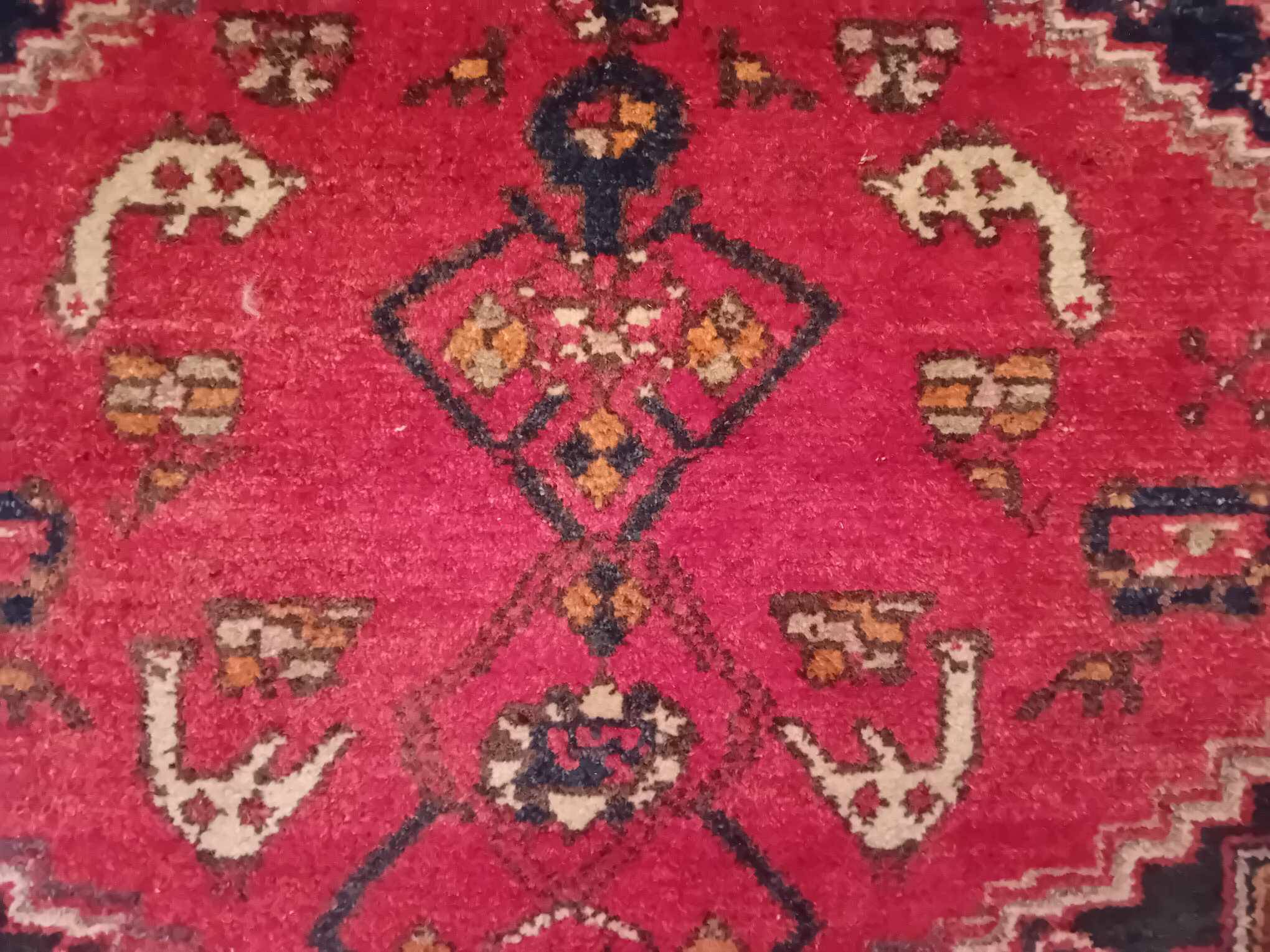 Handmade Persian Hamadan rug 210x132cm