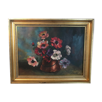 Flowers anemones painting