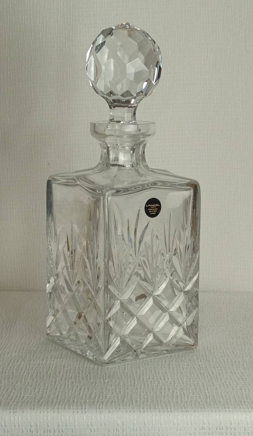Vintage crystal whisky carafe Lancel Paris