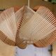 Large Scandinavian vintage wood and wire hanging