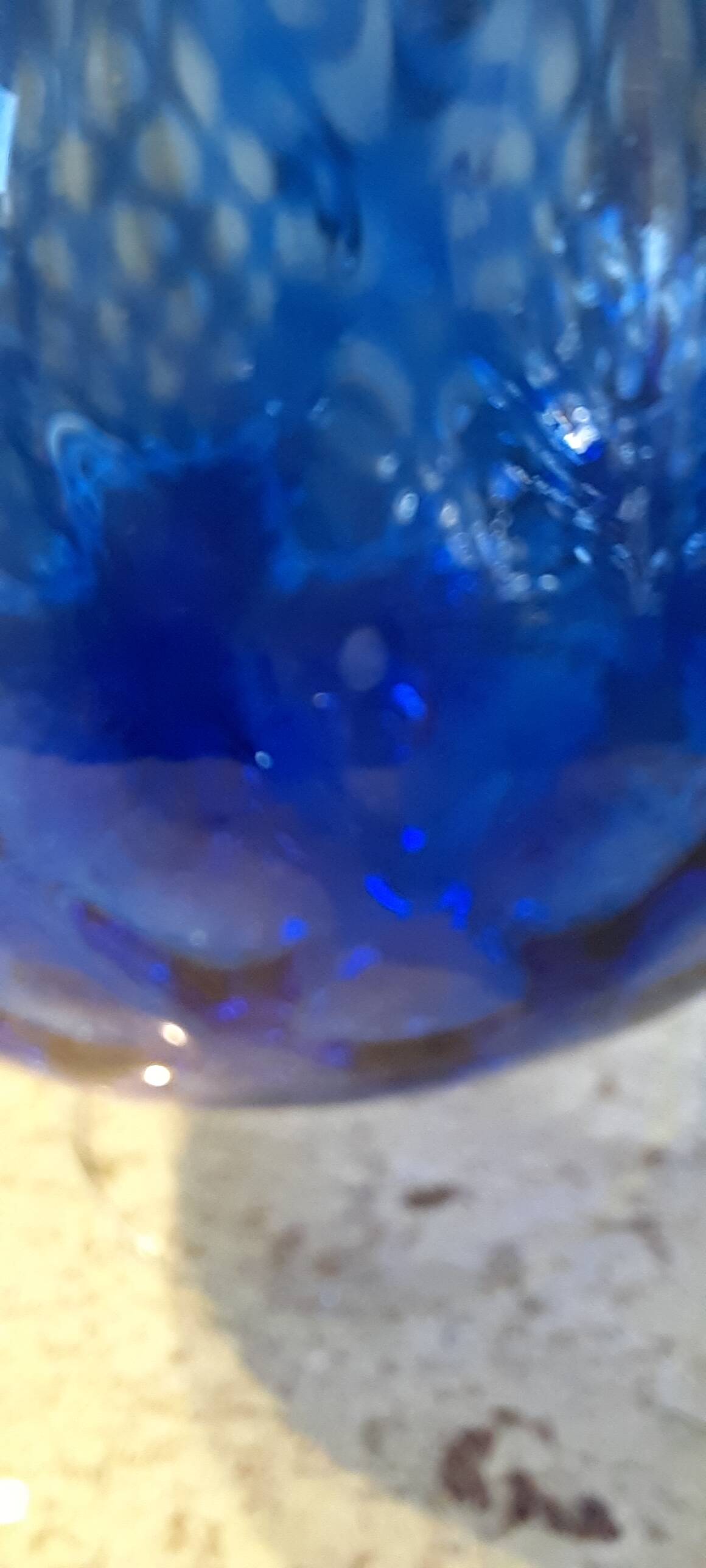 Vintage empoli crystal vase cup