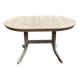 Extendable farmhouse dining table renovated in raw oak 20th century 185cm