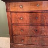 Louis Philippe chest of drawers in elm veneer