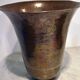Brassware vase with hammered decoration, Art Deco period, by Claudius Linossier