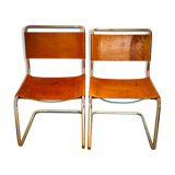 Marcel Breuer model B33 camel leather chairs, 1928