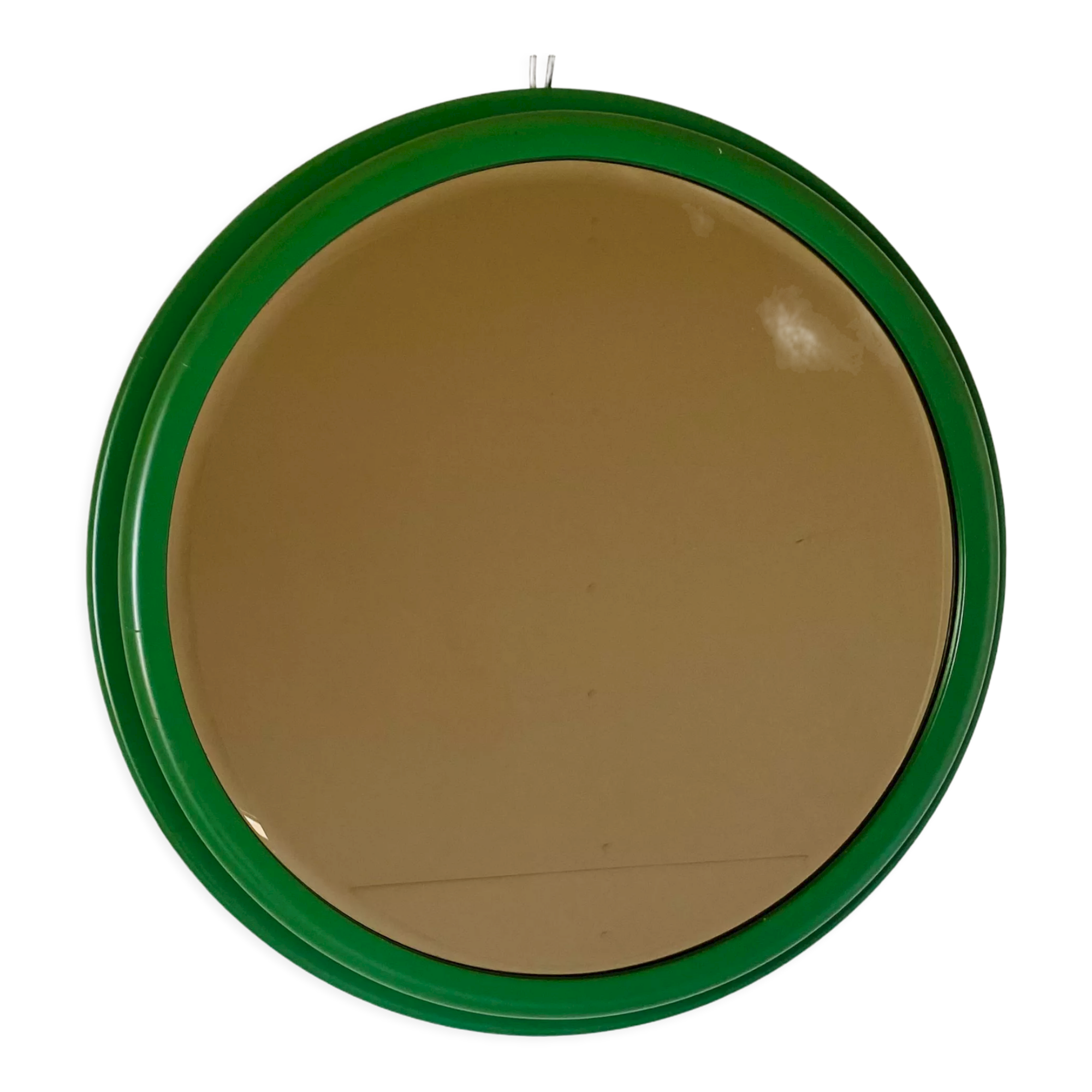 1960s vintage green wall mirror