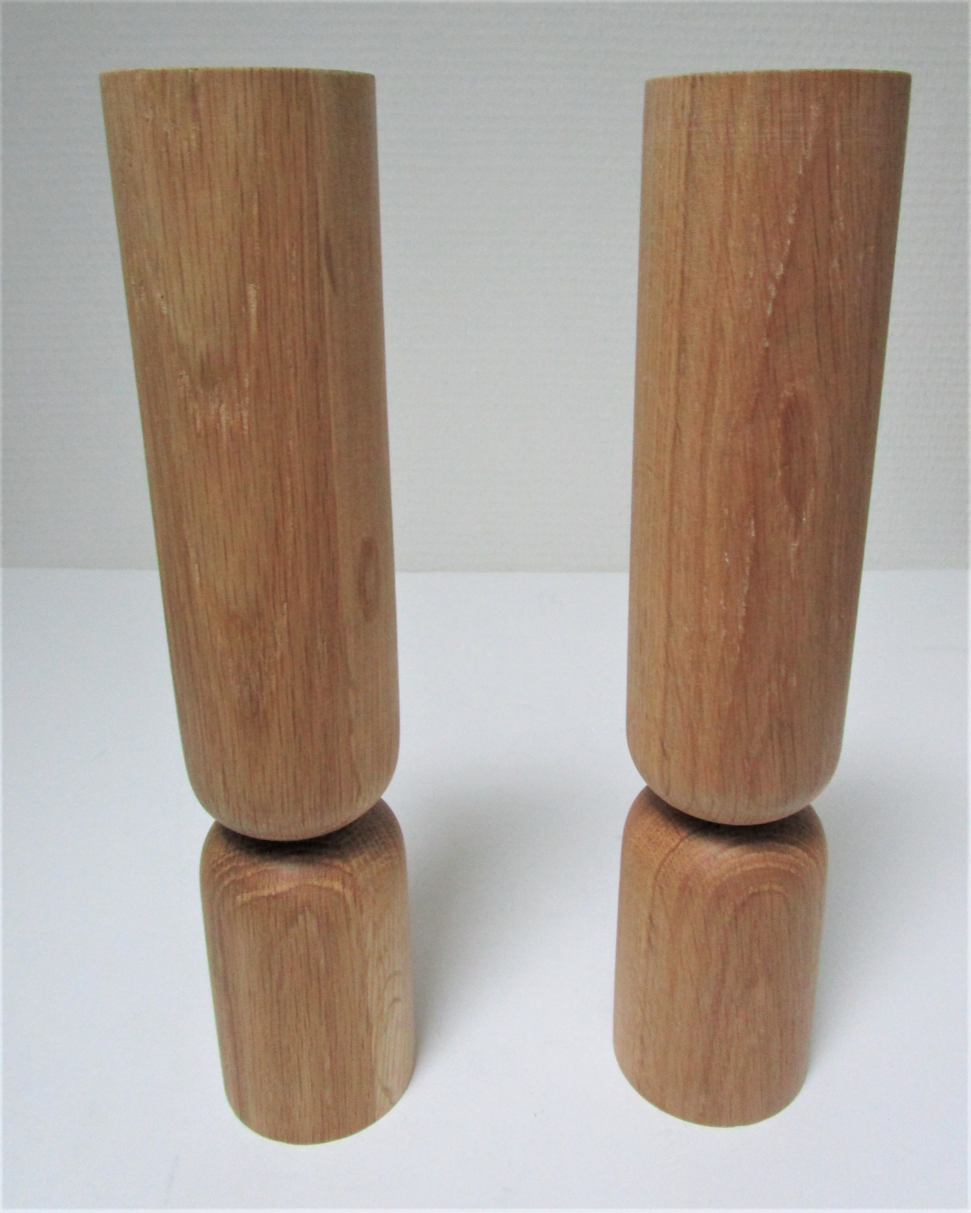 Pair of solid wood candlesticks design
