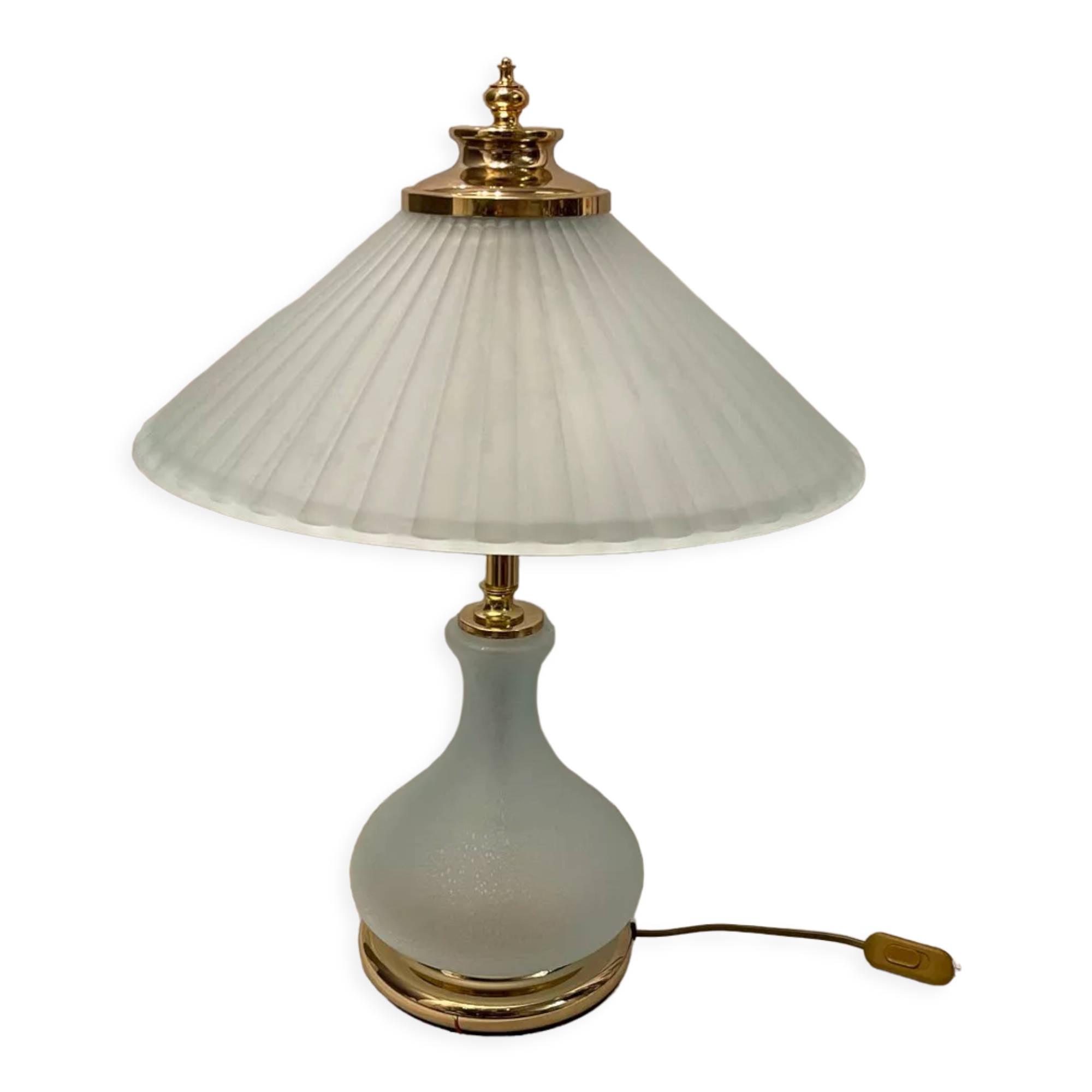 Table lamps in satinated glass, 1980