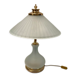 Lampes de table en verre satiné, années 1980