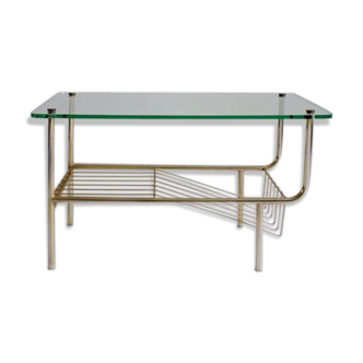 French ice and metal coffee table