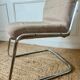 Armchair, chrome and fabric chair, 1970