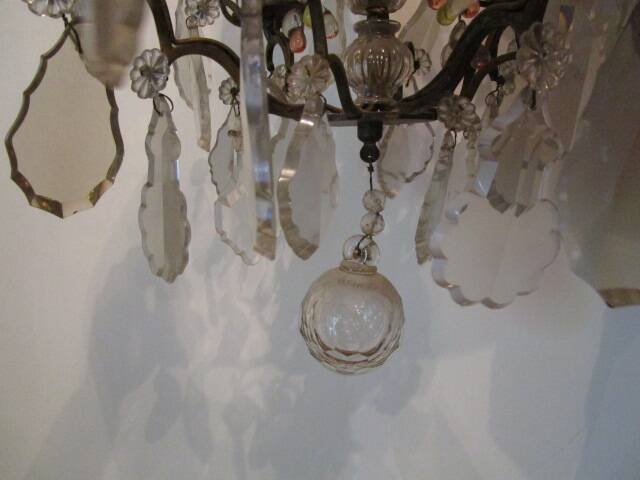 Antique chandelier with pendants