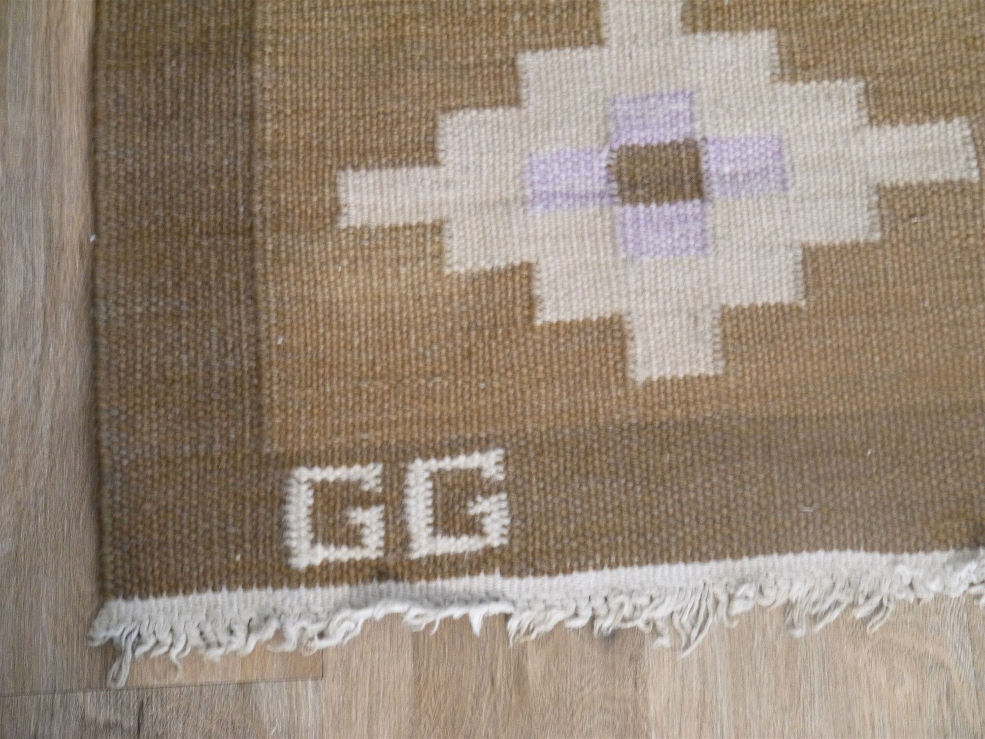 Vintage carpet "Rollakan" design by Gitt Grannsjo, Sweden 1960