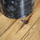 Table basse vintage design marbre et verre 1970