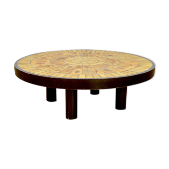 Ceramic coffee table model Garrigue by Roger Capron, 1960