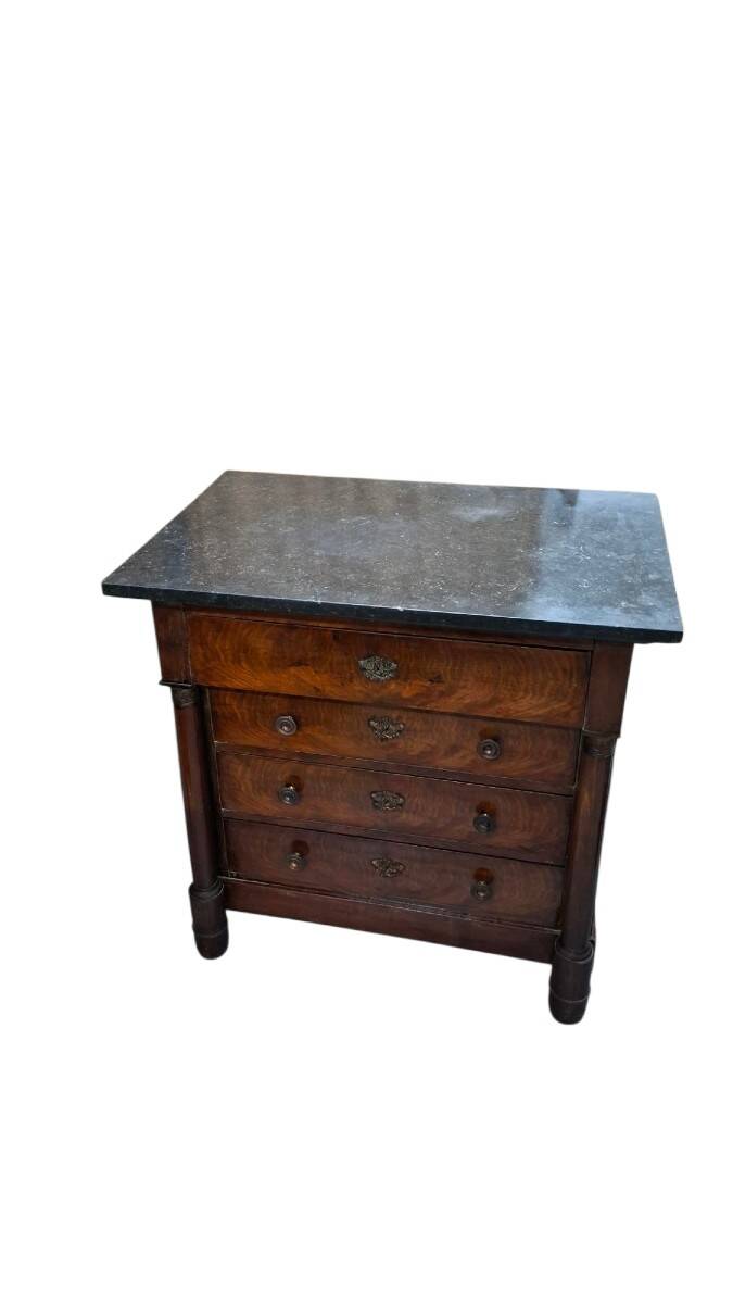 Empire mahogany chest of drawers