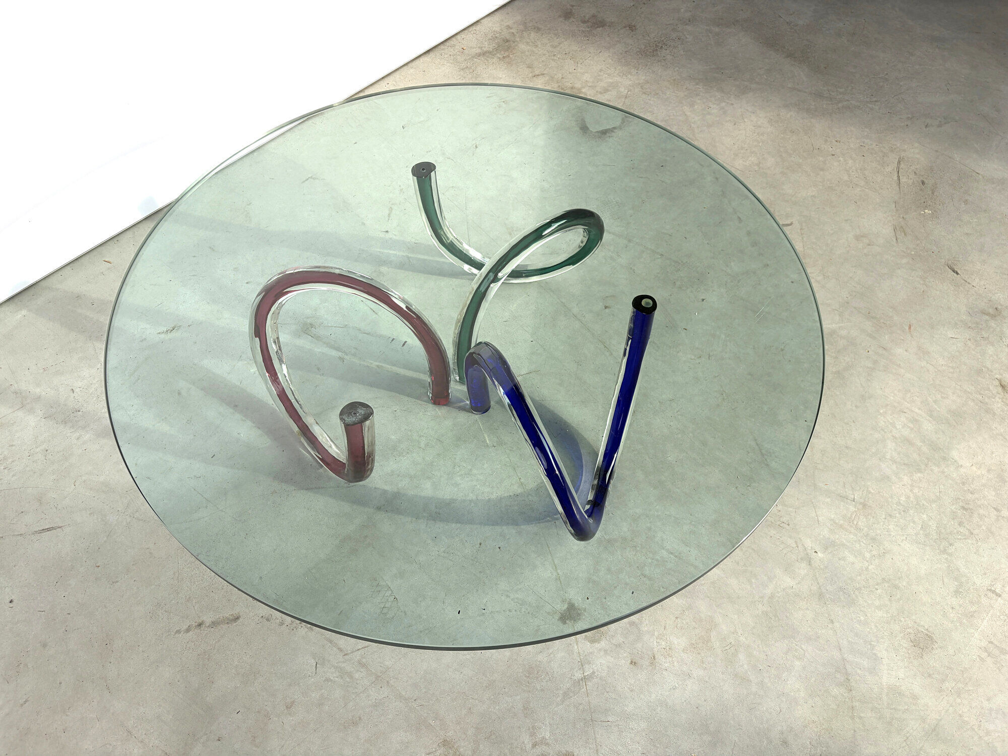 Murano glass coffee table by Maurice Barilone, 1980s