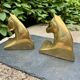 Pair of brass bookends horse Art Deco
