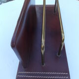 Brass leather mail carrier