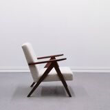 Mid Century Easy Chair Model B - 310 Var in Ivory Buckle