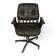Stoll Giroflex 7112 Space Age leather office chair by Martin Stoll, 1970