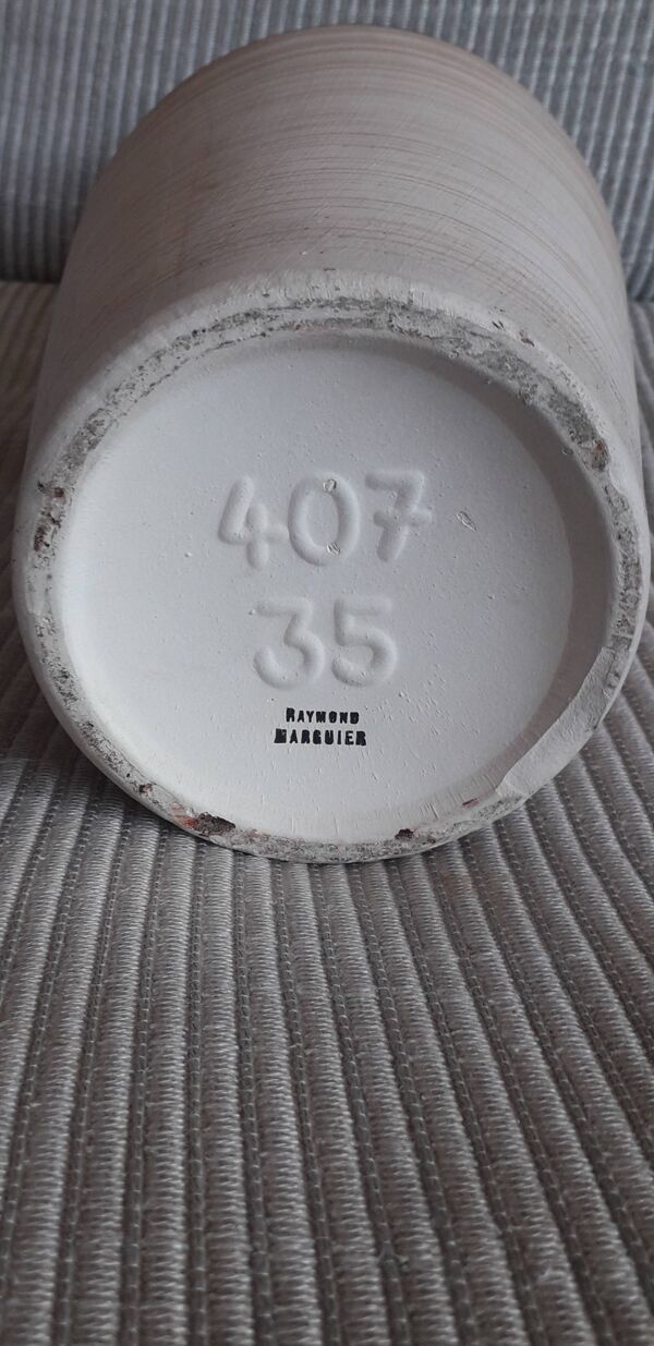 Vase vintage en céramique signé et numéroté