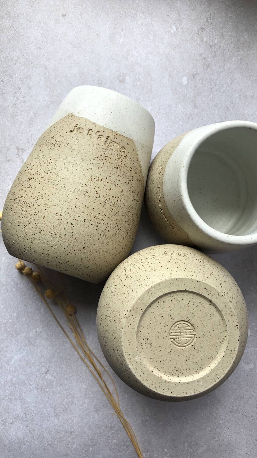 Large customizable ceramic stoneware mug