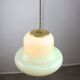 Mid-Century Italian Brass and Green Glass Pendant Lamp, 1960s