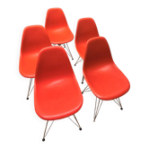 Set of 5 DSR chairs, Charles & Ray Eames