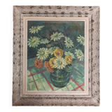 Tableau, nature morte, huile sur panneau signée