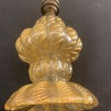 Foot of blown glass lamp by Murano, Barovier, Cordonato d'Oro, 1950