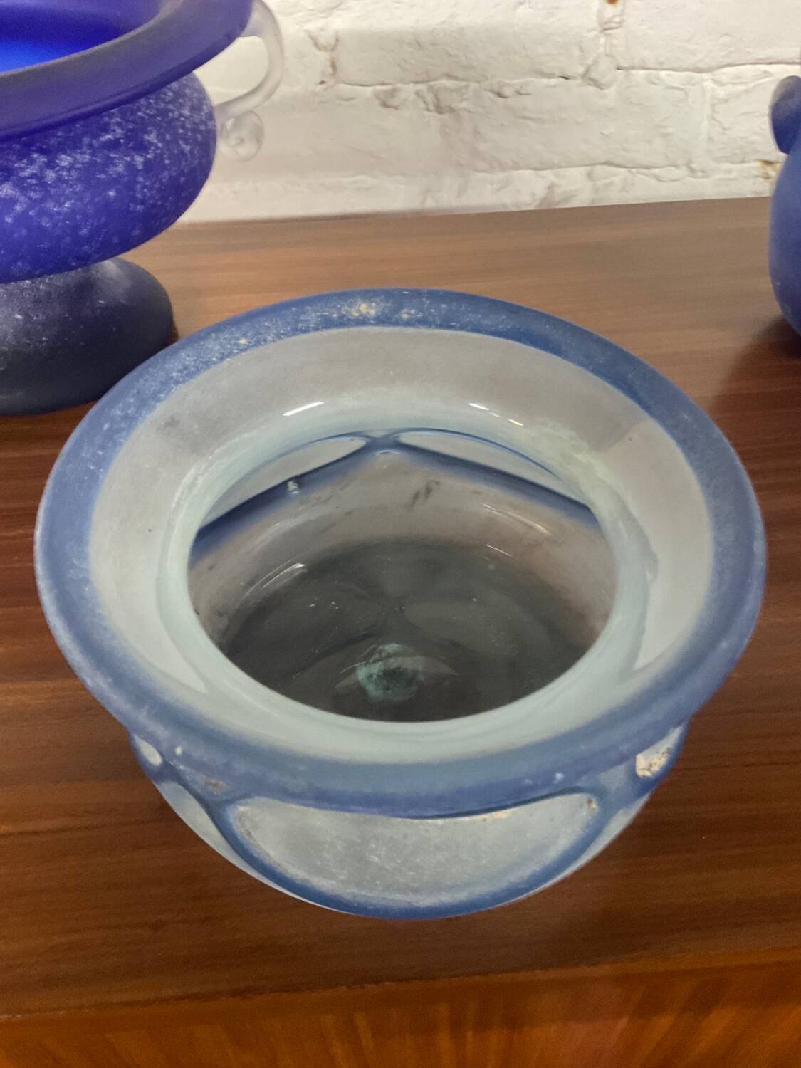 Trio of Murano “Scavo” plant pots from the 60s and 70s