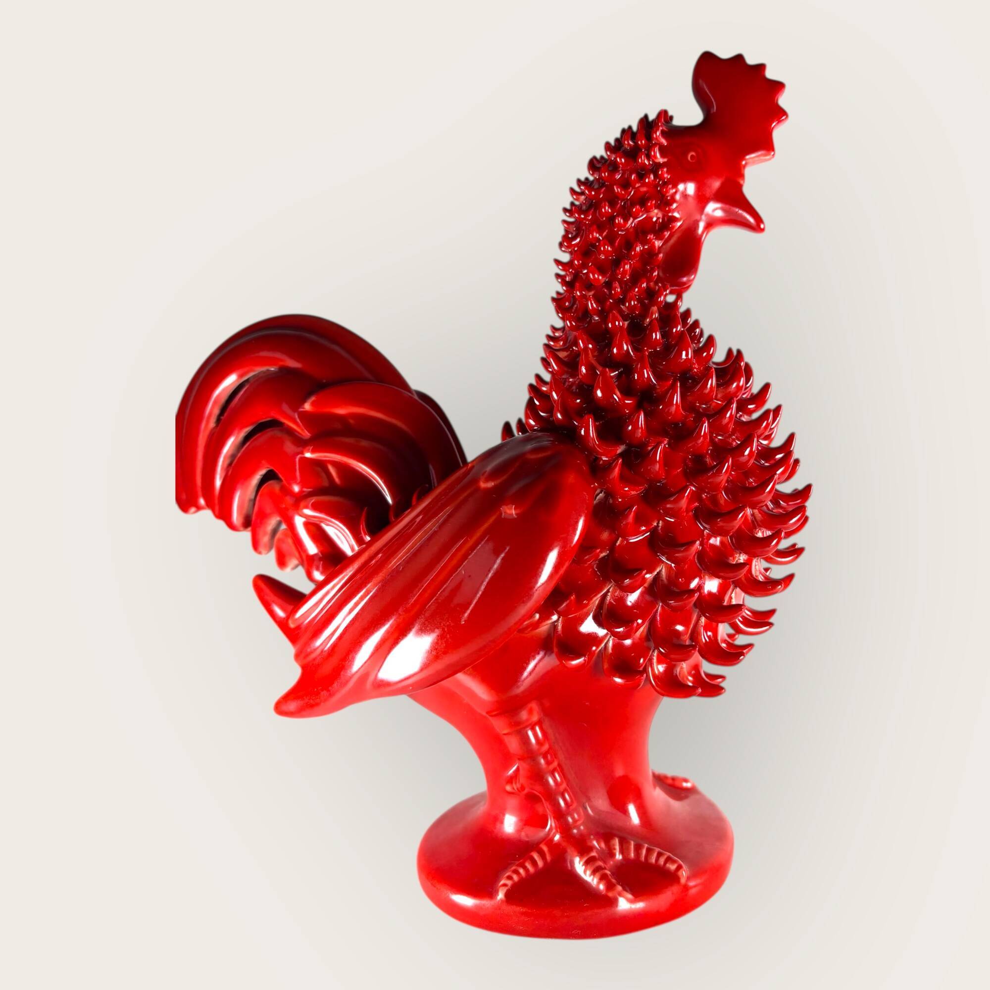Vintage Behrend ceramic hen, 1960s, Italy, XL
