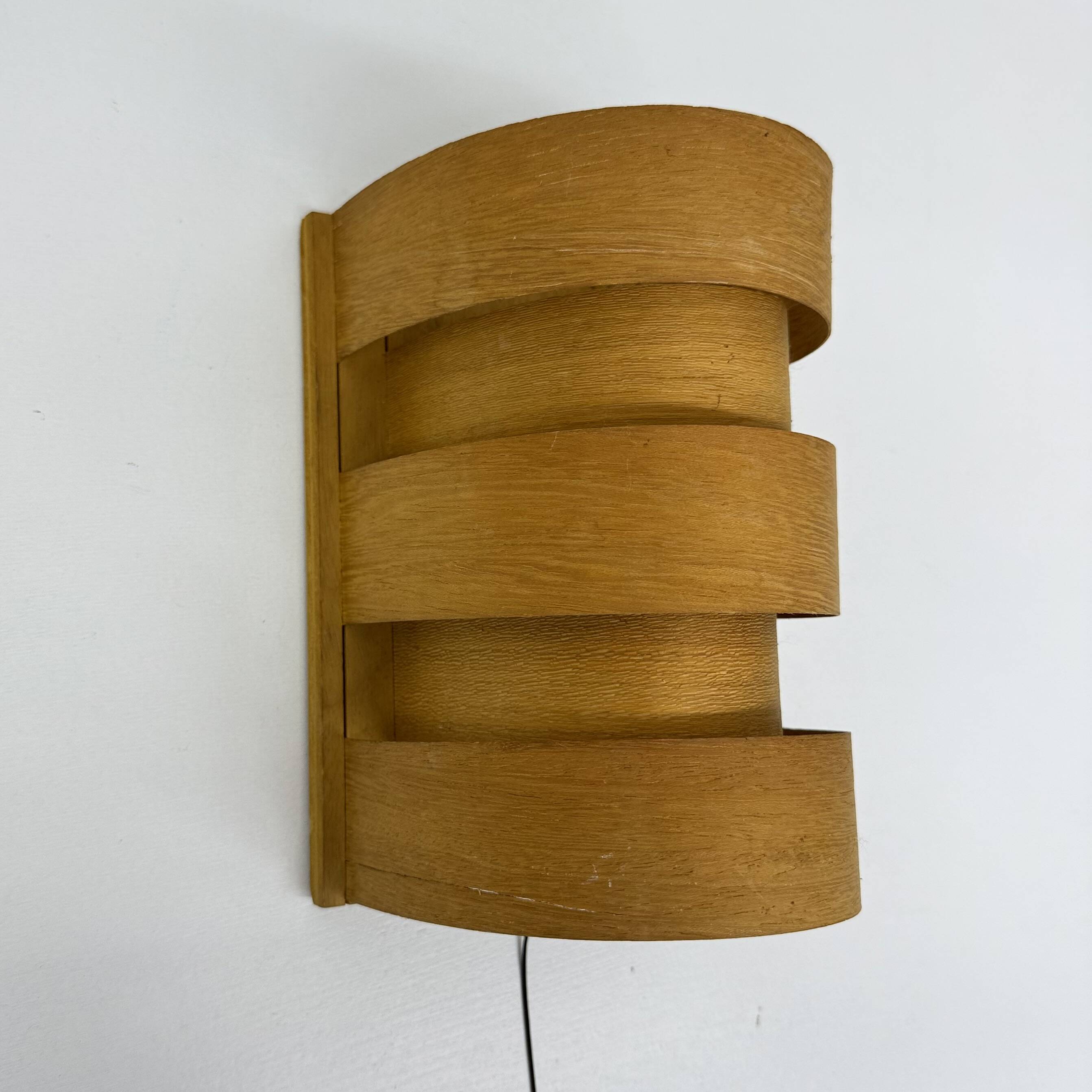 Scandinavian Modern Pine Wall Light by Hans Agne Jakobsson for Markaryd, Sw