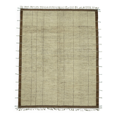 Handmade Turkish One of a Kind 290 cm x 362 cm Beige Wool Carpet