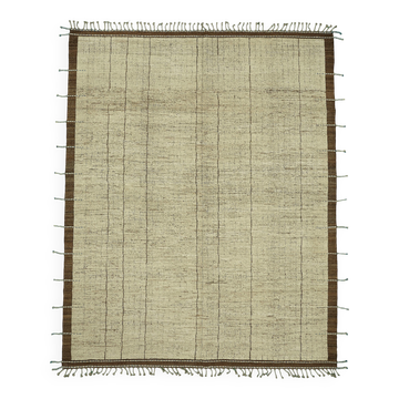 Handmade Turkish One of a Kind 290 cm x 362 cm Beige Wool Carpet