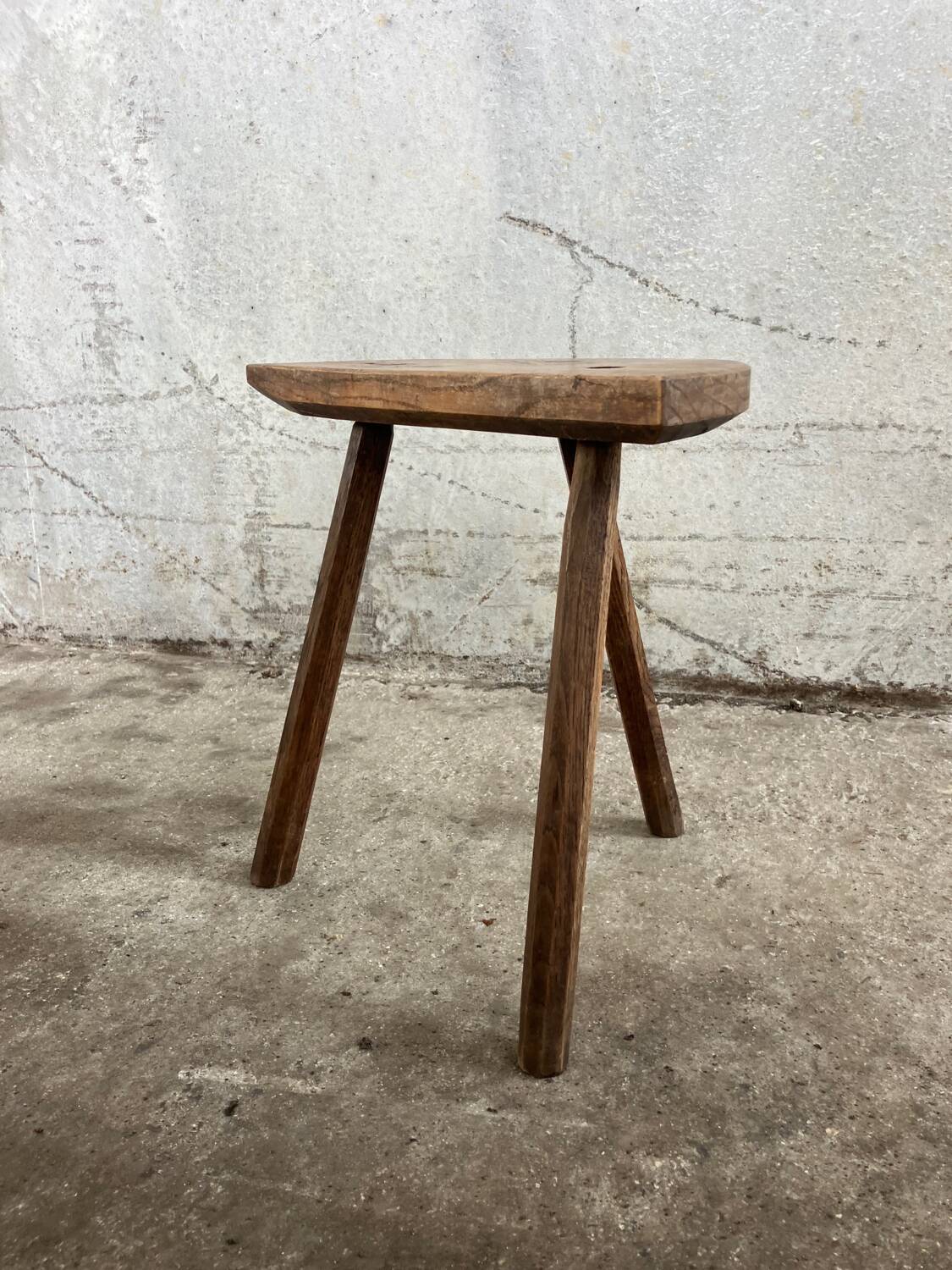 Brutalist tripod stool