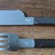 Vintage Air France fork and knife set designed by Vico.