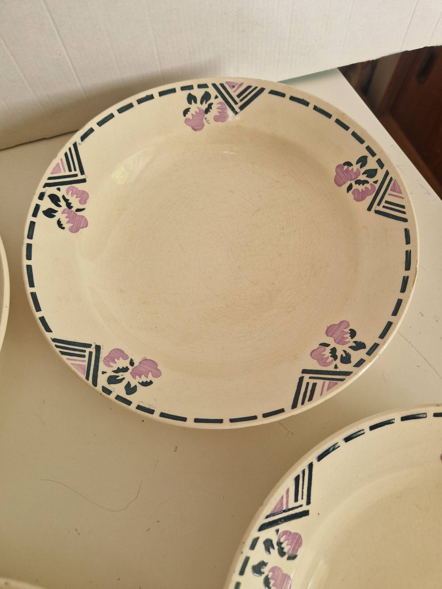 Set of 10 Deep Plates Model Tunis Longchamp Manufacture