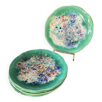 Flamed ceramic plates