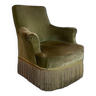 Fauteuil crapaud en velours