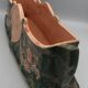 Jardinière with ceramic handles enameled vintage polychrome paint 39.5 cm
