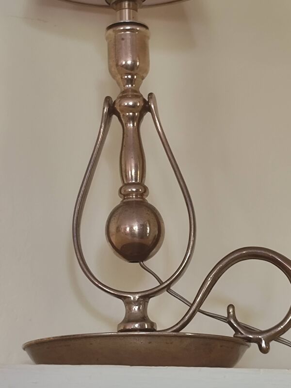 Lampe de marine en bronze et laiton - lampe à balancier bronze
