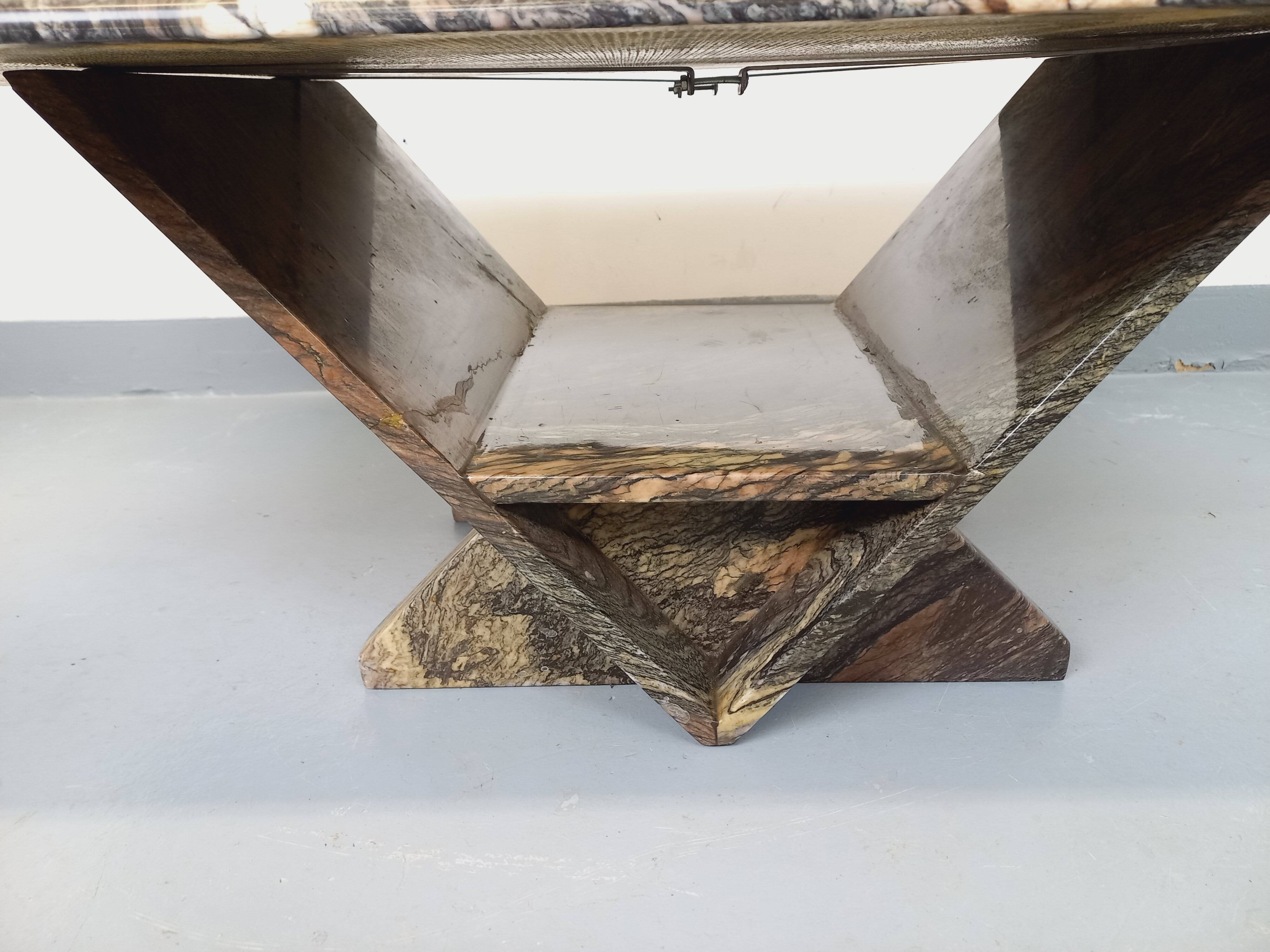 Vintage marble coffee table from the 1970s.