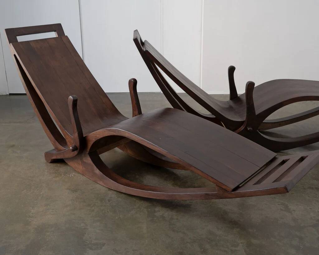 Modernist garden loungers